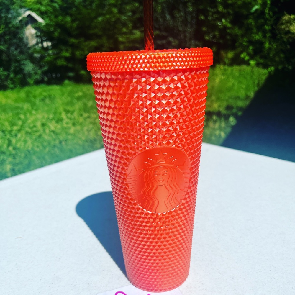 Starbucks orange studded tumbler